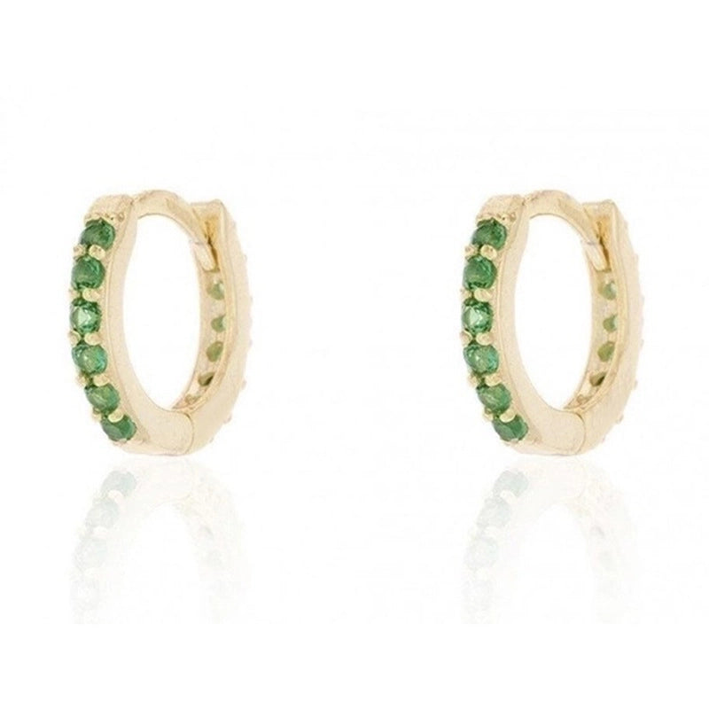 1 Pair Casual Minimalist Round Plating Inlay Copper Zircon Gold Plated Silver Plated Earrings