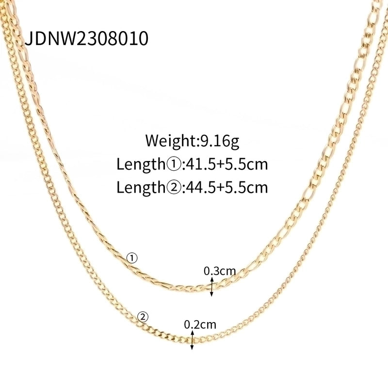 IG Style Solid Color Stainless Steel Plating Necklace