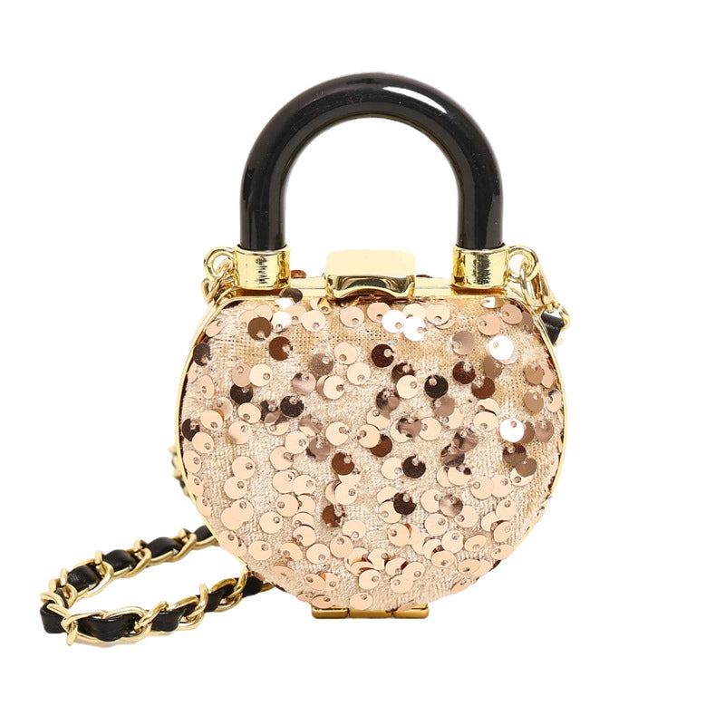 Women's Mini Canvas Heart Shape Streetwear Heart-shaped Lock Clasp Shoulder Bag