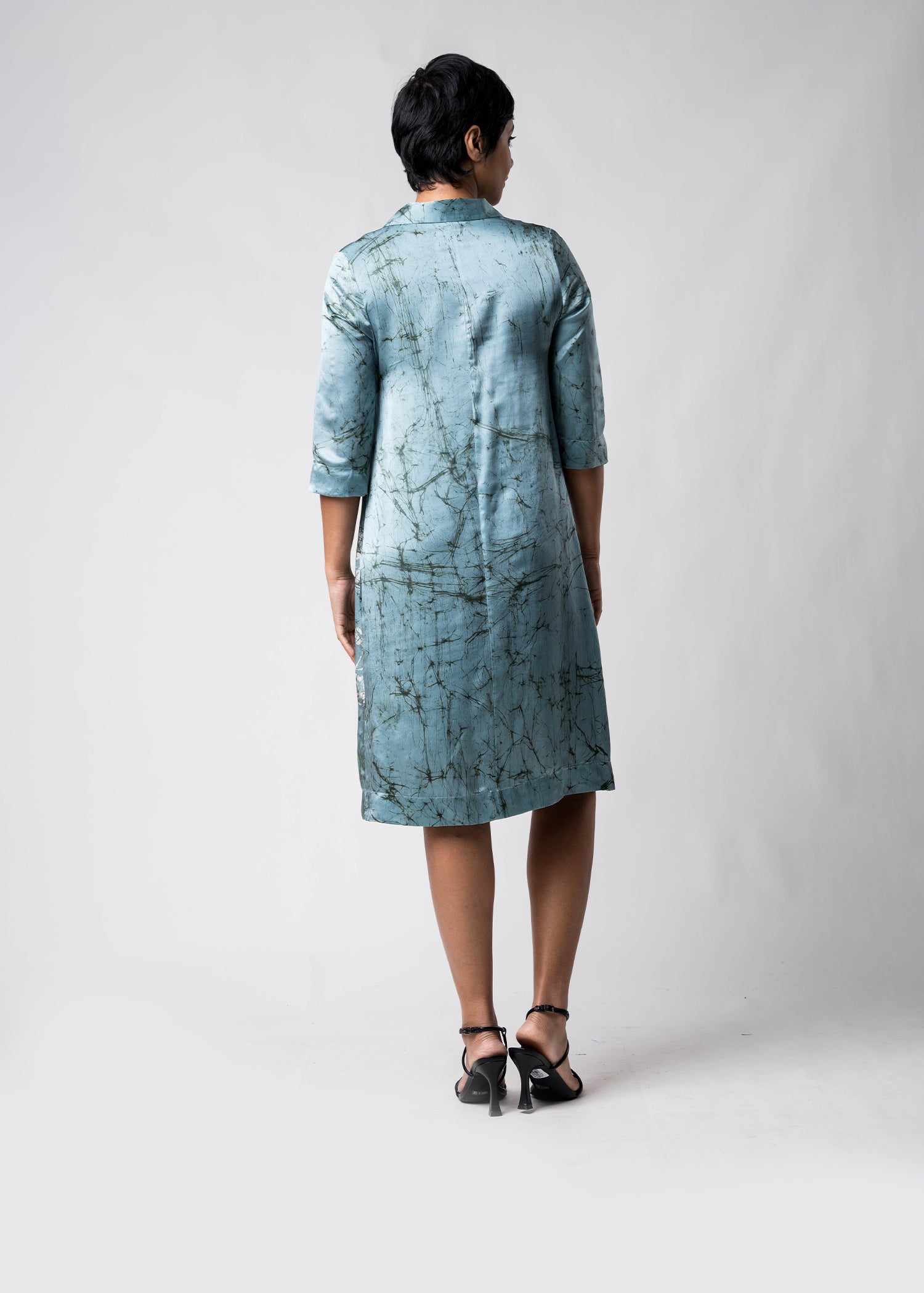 Batik hand floral hand printed straight dress