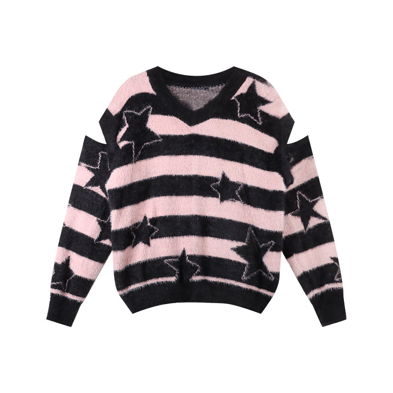 Harajuku striped sweater  KF83023