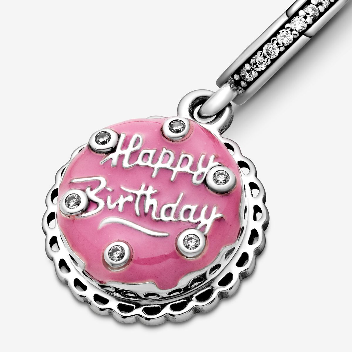 Pink Birthday Cake Dangle Pandora Charm