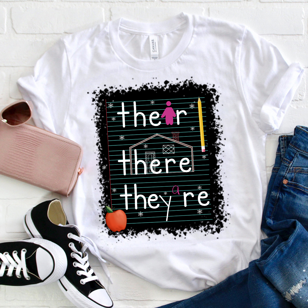 Their There They Are Book T-Shirt