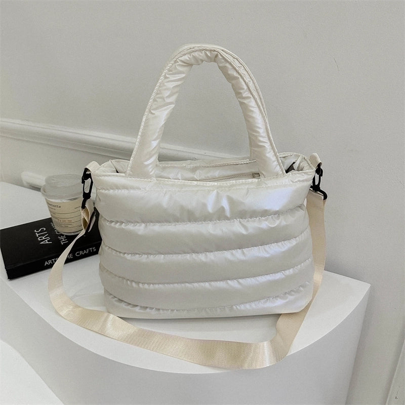 Women's Pvc Solid Color Basic Square Zipper Shoulder Bag Crossbody Bag