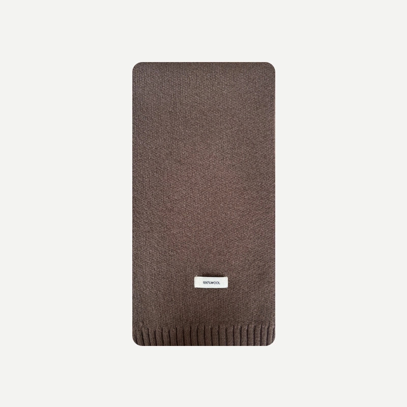 Women's Minimalist Streetwear Solid Color Wol Knitted Scarf
