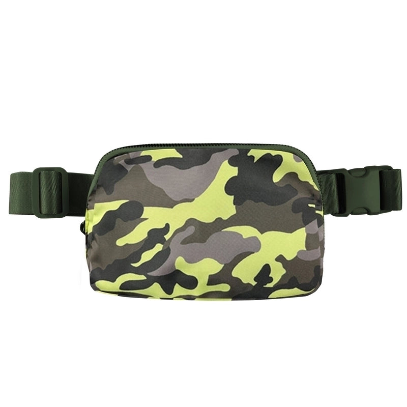 Women's Sports Solid Color Nylon Waist Bags