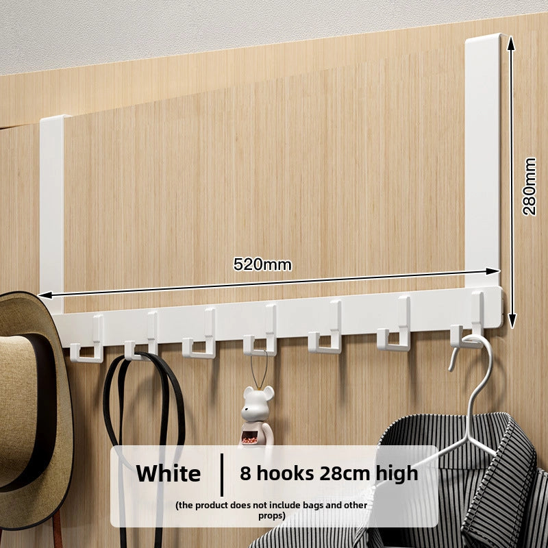 Hook Behind The Door Without Punching Hangers Clothes Storage Rack For Clothes Entry Door Upper Hanging Frame Wall Hanging Clothes Hook Door Back Type