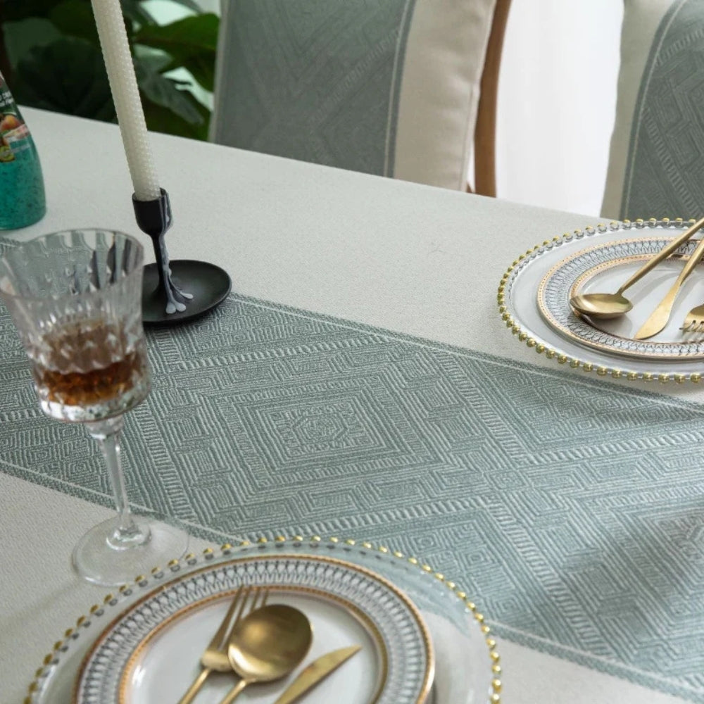 Geometric Tassel Tablecloth