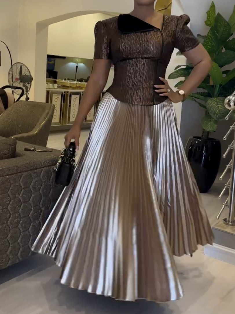 Luxury Pleated Cocktail Dress
