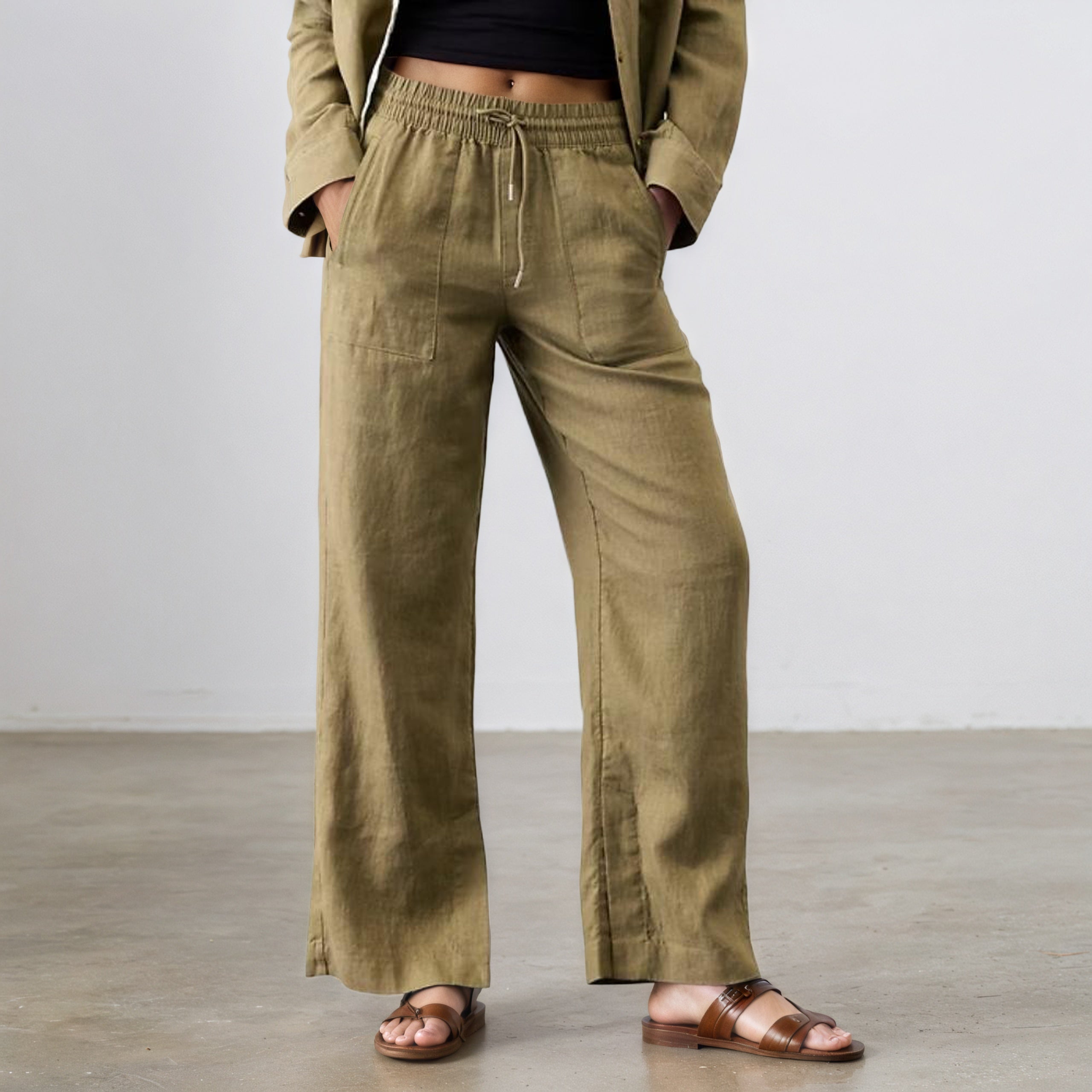 Women's Retreat Linen High Rise Wide Leg Pant
