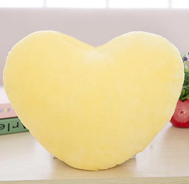 Cute Heart Shape Solid Color Pp Cotton Throw Pillow