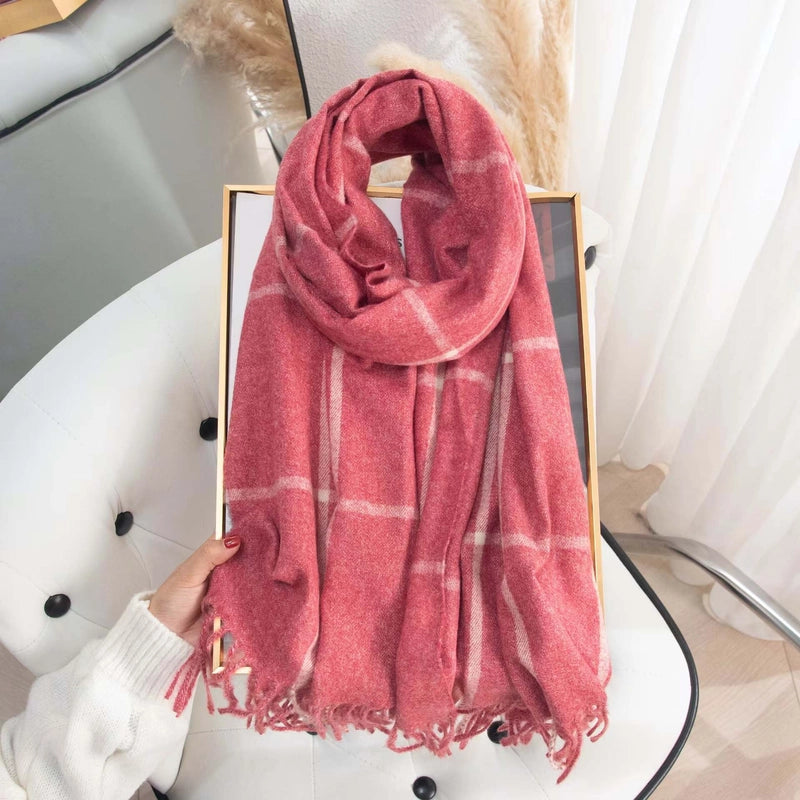 Women's Modern Style Classic Style Lattice Polyester Scarf