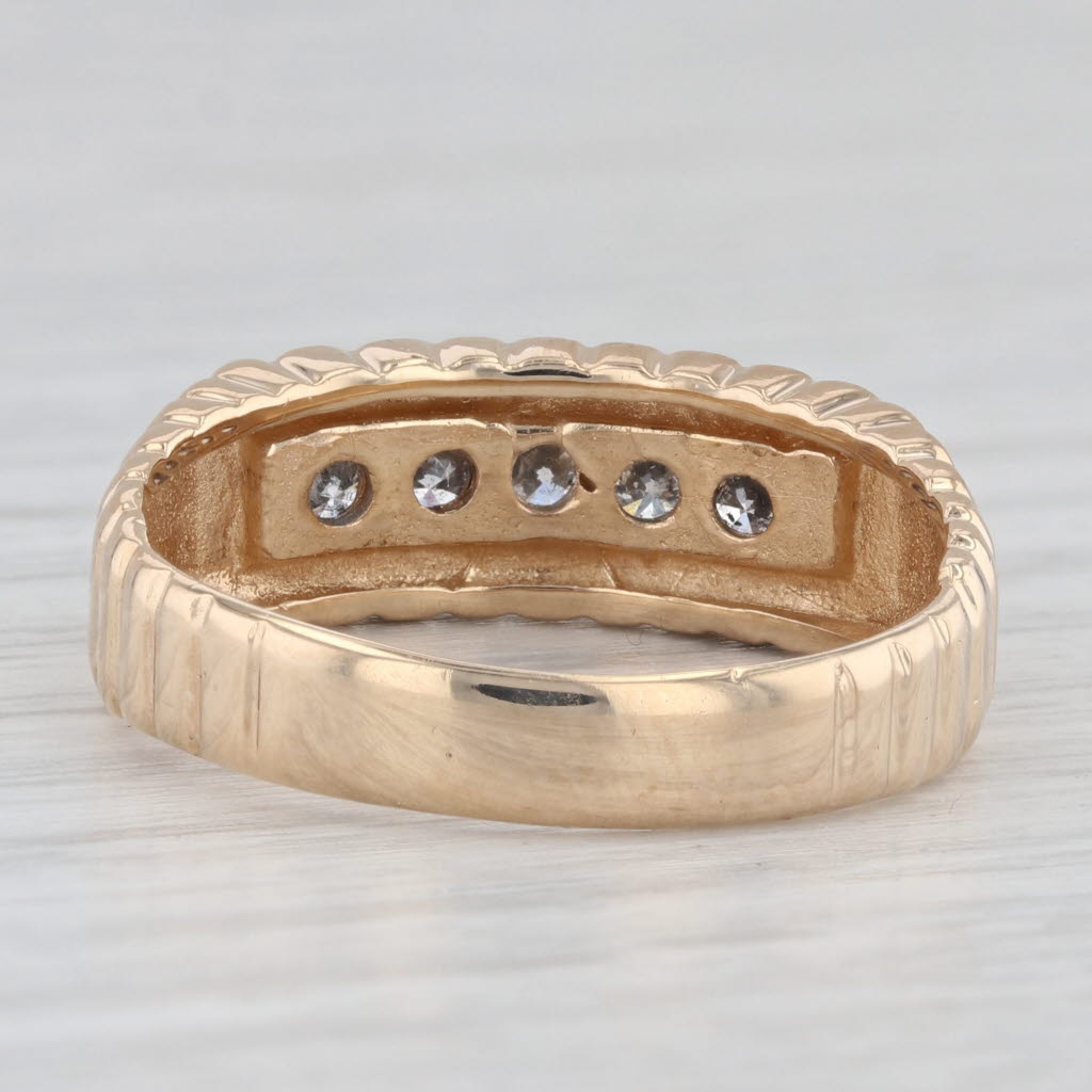 0.50ctw Diamond Ring 14k Yellow Gold Size 9 Men's Wedding Band