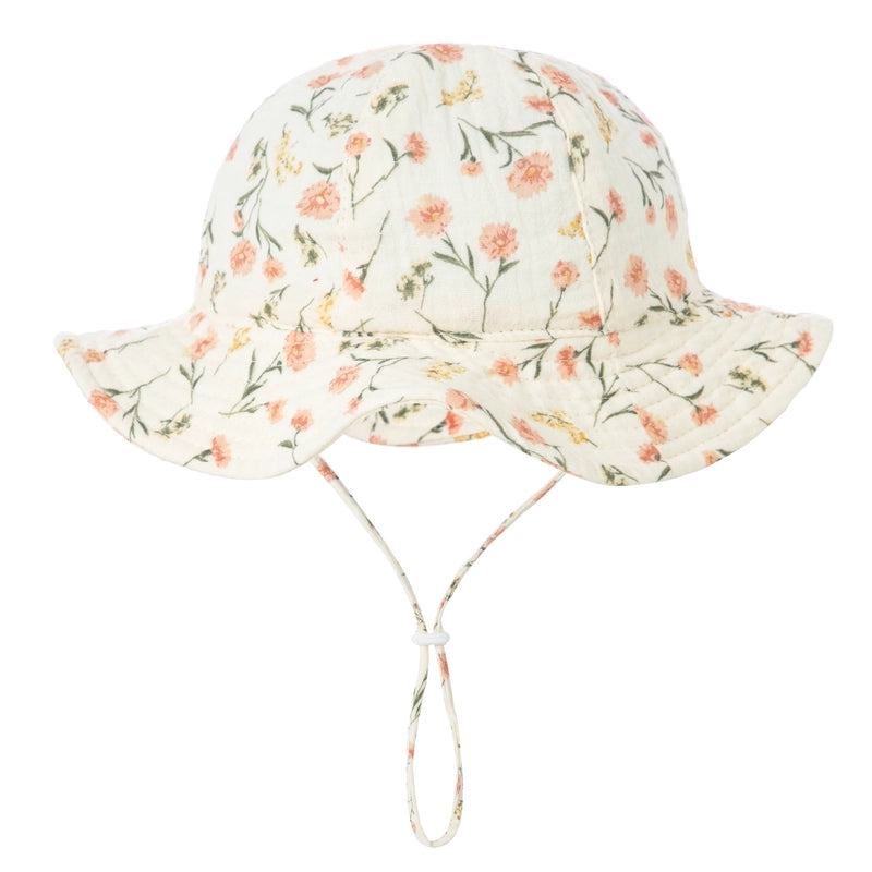 Girl's Cartoon Style Cute Sweet Heart Shape Printing Bucket Hat