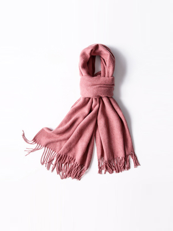 Keep Warm Solid Color Tasseled Shawl&Scarf