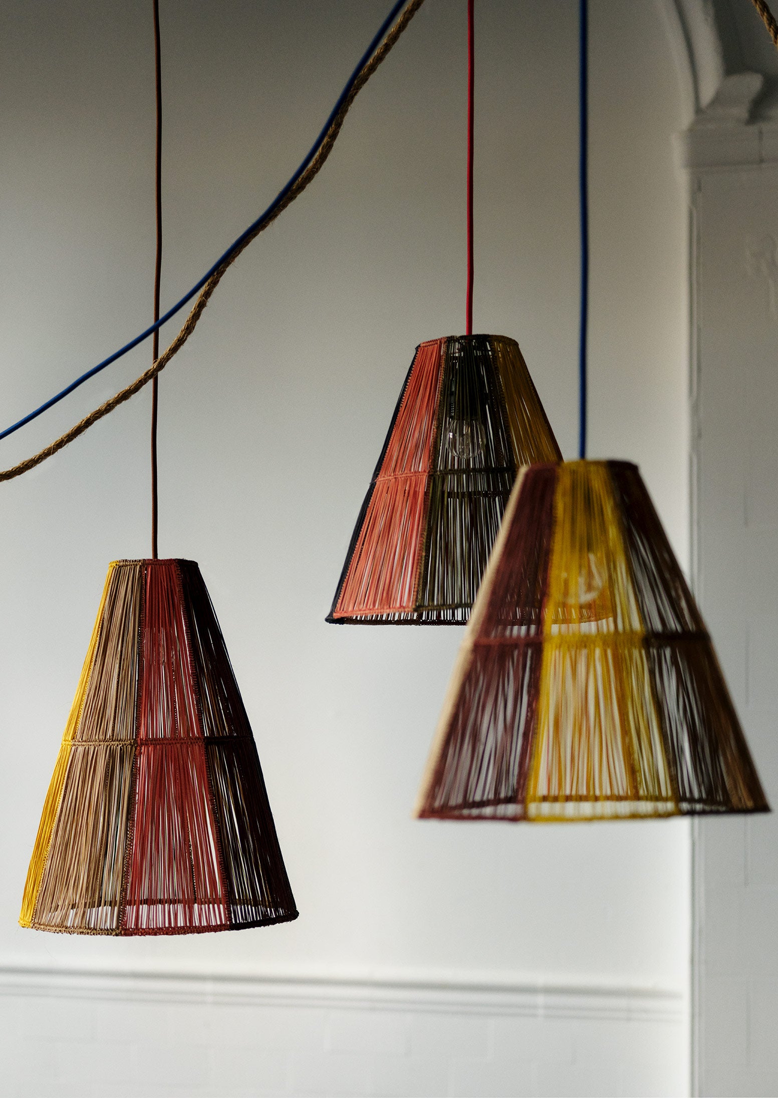 Handmade Large Iraca Lampshade | Multi