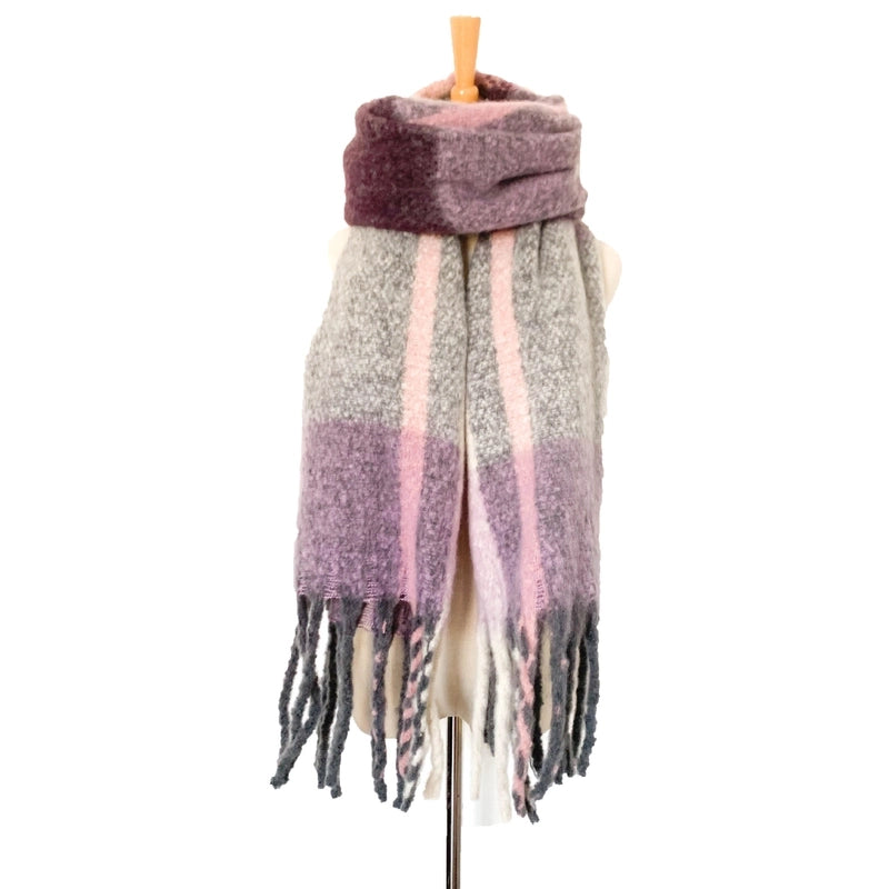Women's Streetwear Lattice Polyester Tassel Scarf