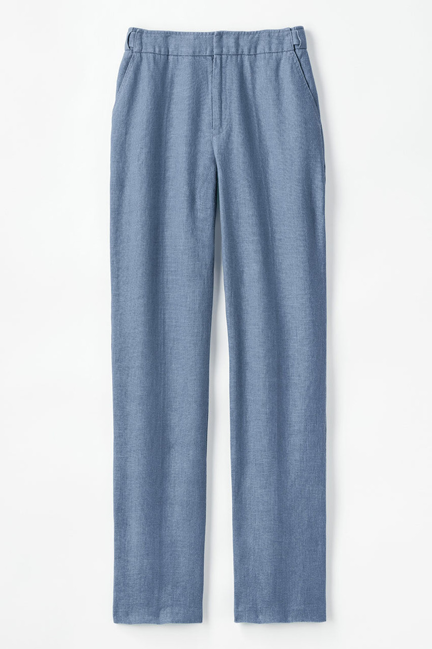 Hidden Stretch-Waist Linen Pants