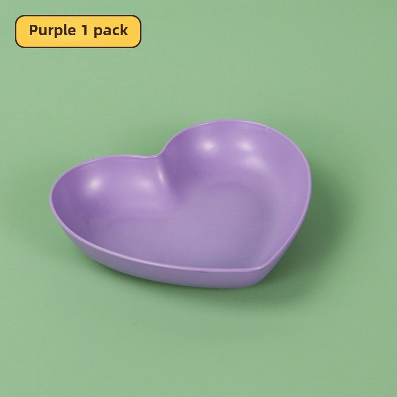 Source Creative Thickened Plastic Peach Heart-shaped Bone-spitting Plate Dist Plate Fruit Plate Nut Snack Plate