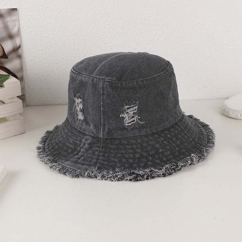 Women's Vintage Style Commute Solid Color Curved Eaves Bucket Hat