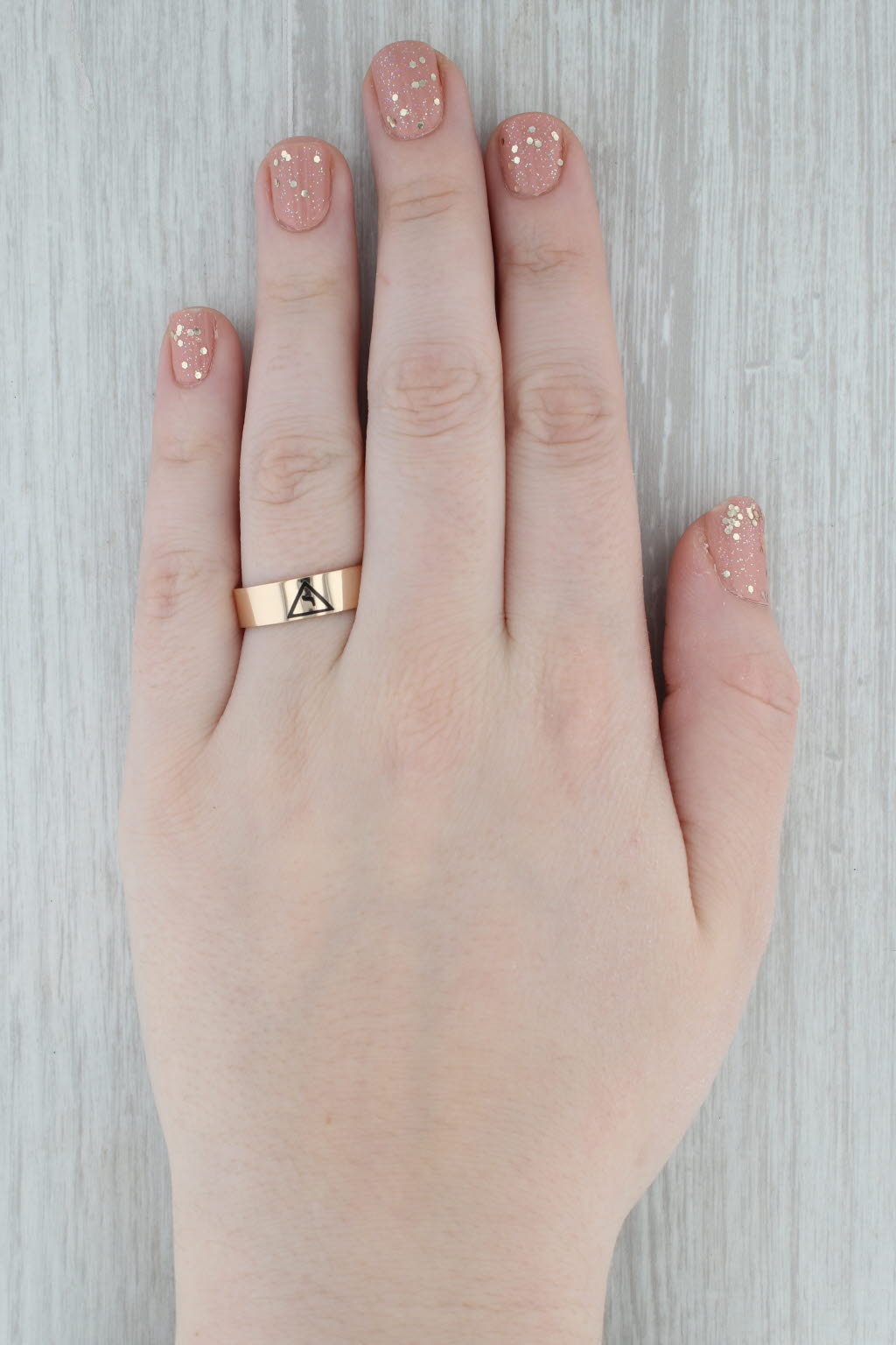Masonic Yod Ring 10k Gold Size 9.75 Band 14th Degree Scottish Rite