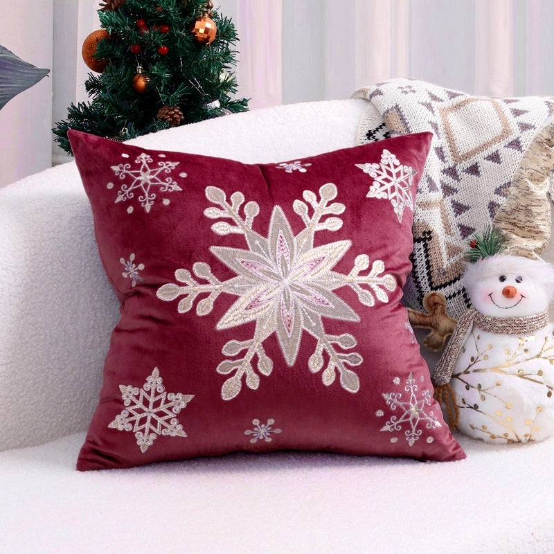 Fashion Christmas Tree Elk Short Plush Pillow Cases