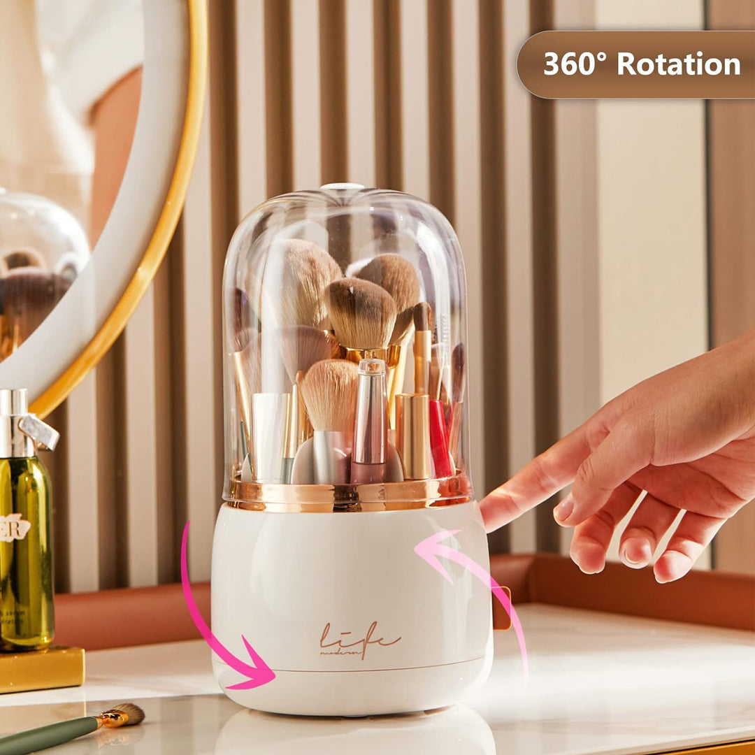 360° Luxury Rotating Makeup Brush Organizer