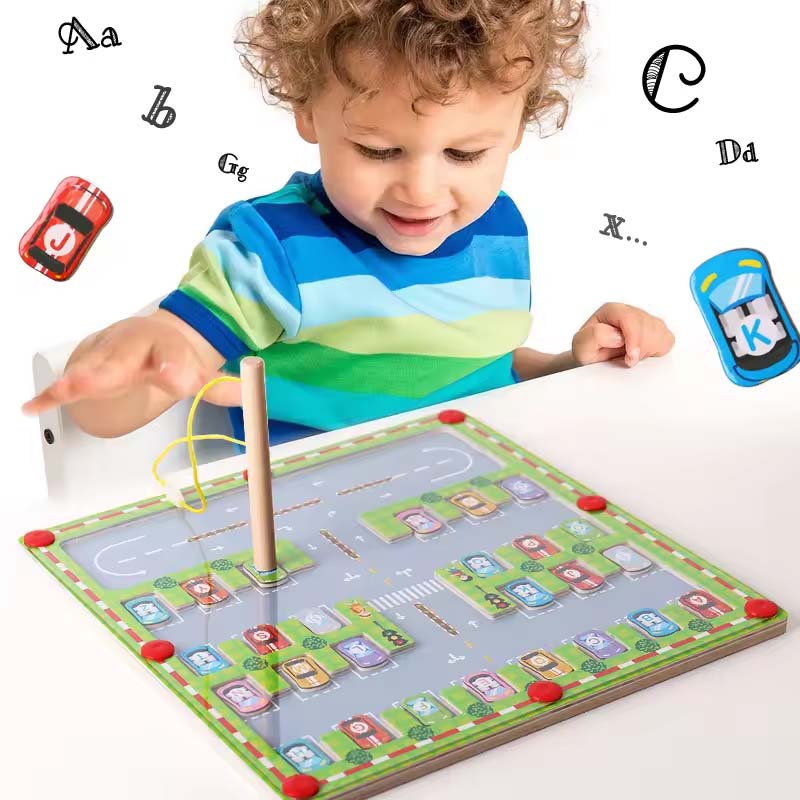 Magnetic Alphabet Parking Toys