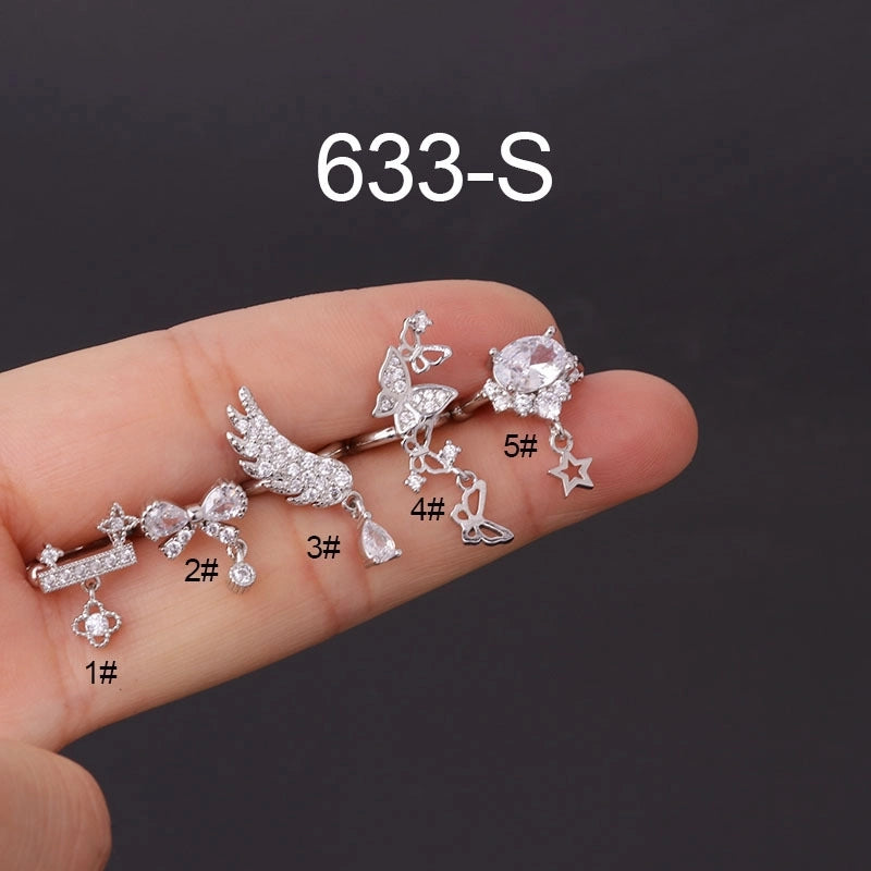 Ear Cartilage Rings & Studs Minimalist Bow Knot Metal Plating