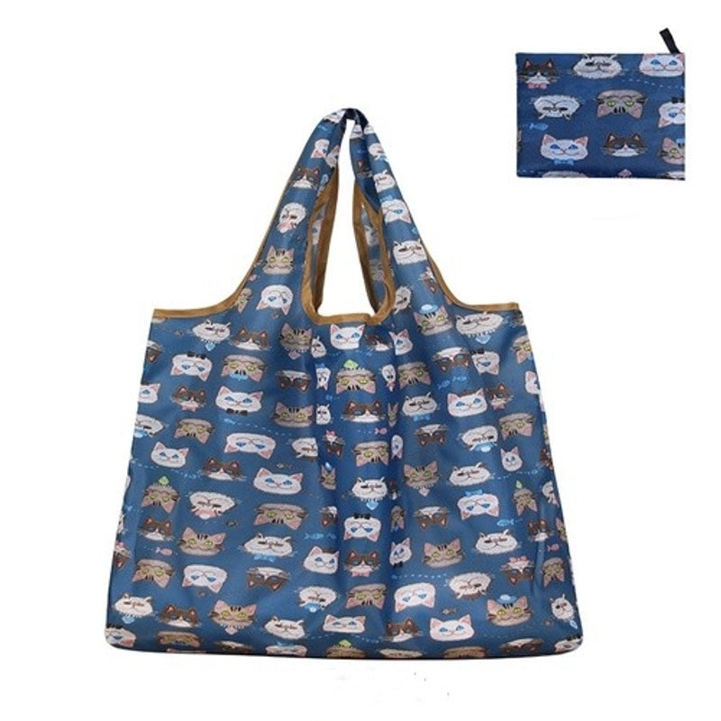 Women's Minimalist Classic Style Color Block Oxford Cloth Shopping Bags