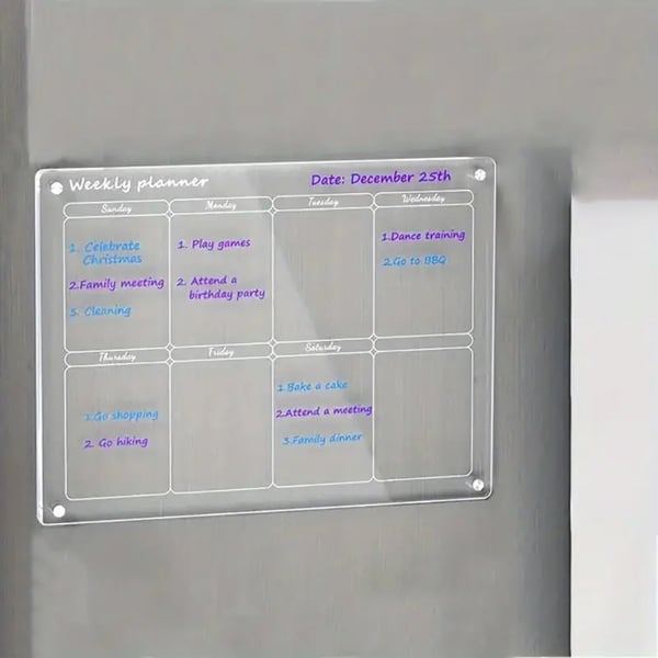 📆Magnetic Schedule Planner For Fridge【Permanently reusable】