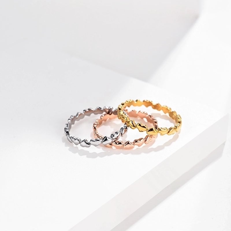 Basic Modern Style Classic Style Heart Shape 304 Stainless Steel 18K Gold Plated Rings