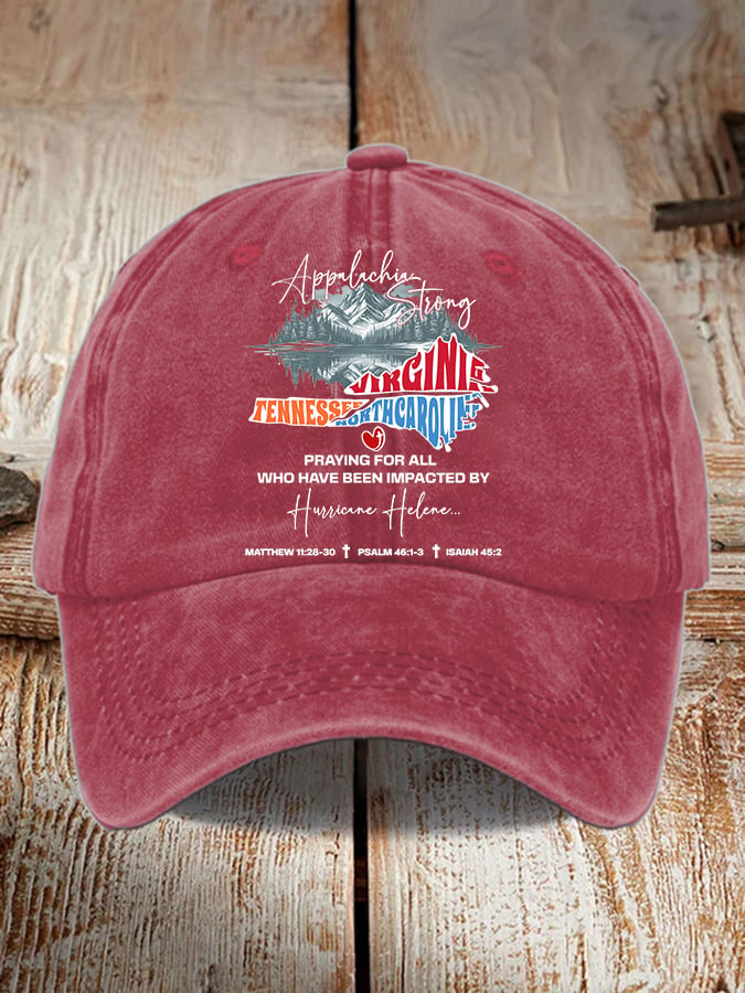 Men's and Women's Hurricane Helen Disaster Relief Washed and Distressed Hats