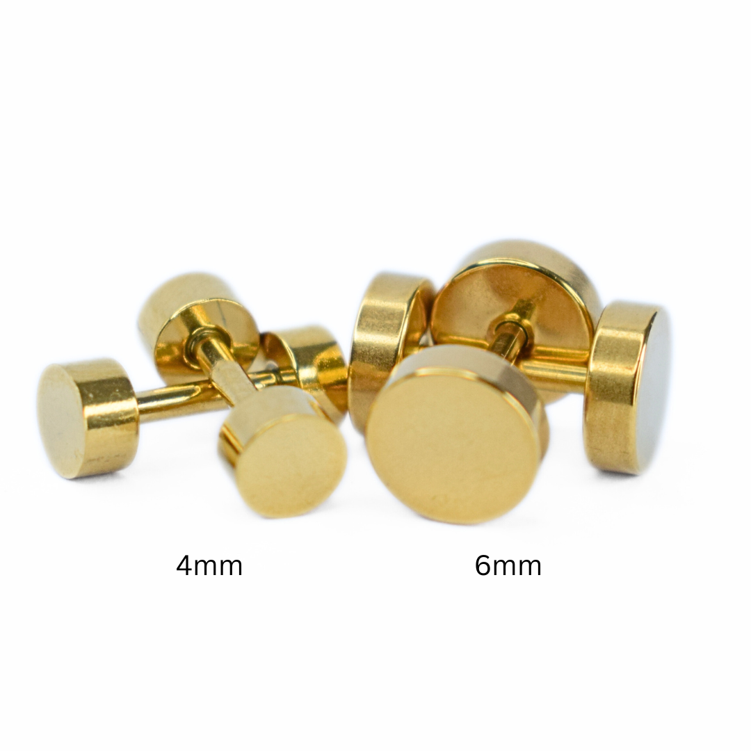 6mm Double studs - Silver