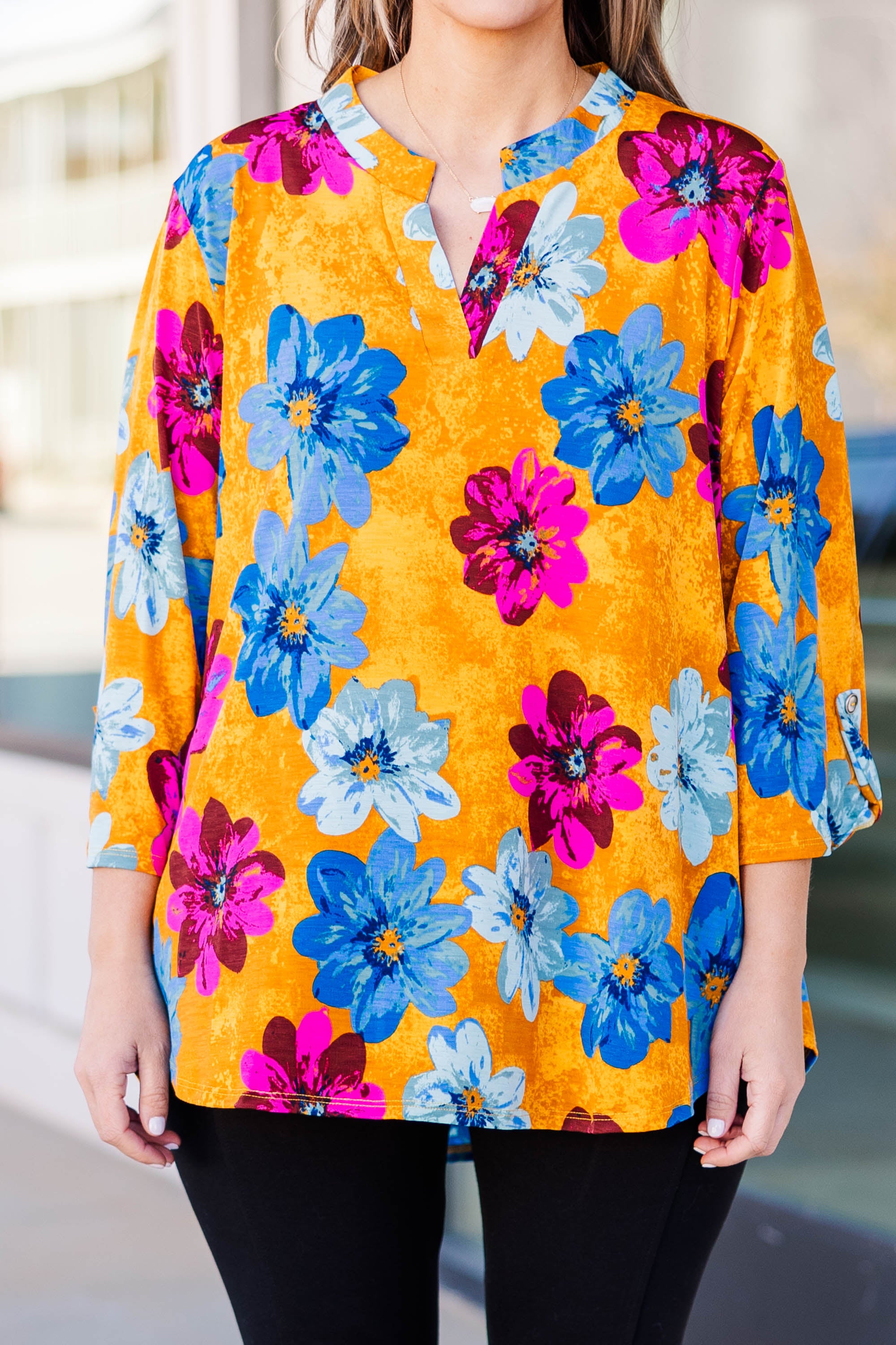 Bring Me Peace Top. Marigold