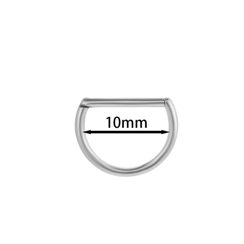 1 Piece Ear Cartilage Rings & Studs Minimalist Classic Style Semicircle Pure Titanium Ear Cartilage Rings & Studs