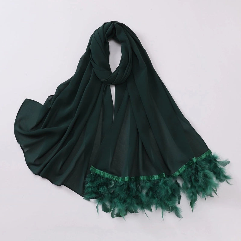 Women's Sweet Solid Color Polyester Scarf