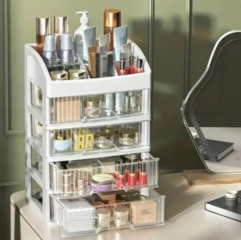 1pc Vanity Makeup Organizer. Spacious Countertop Design With Drawers