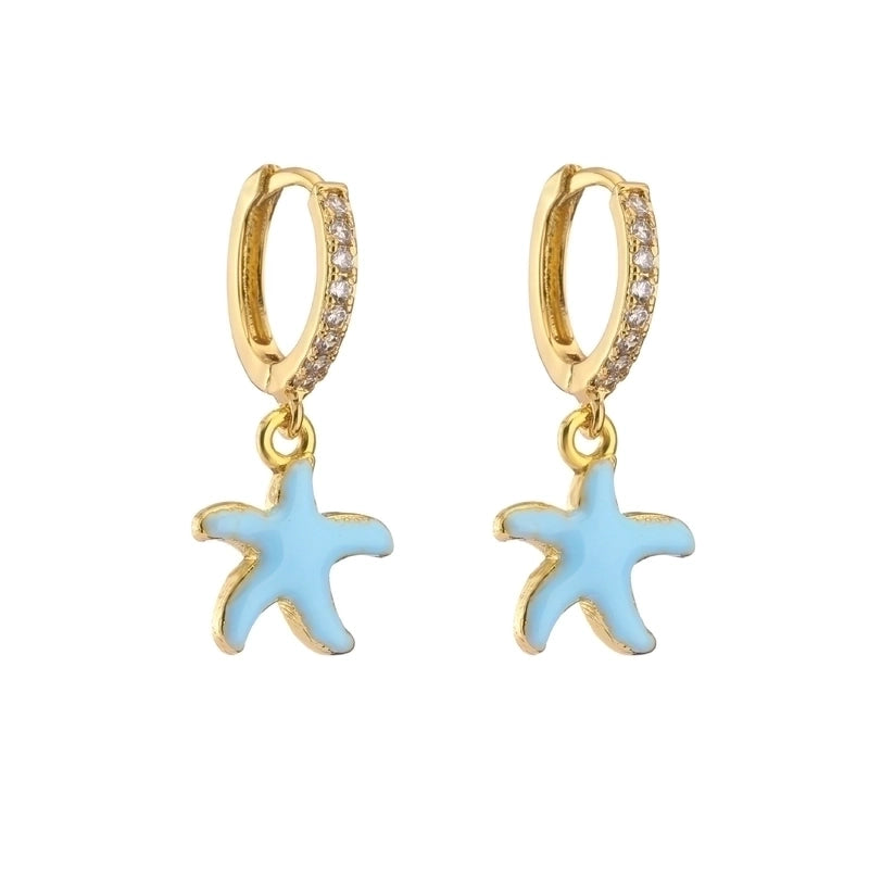 Cute Heart Plating Copper Zircon Copper Earrings