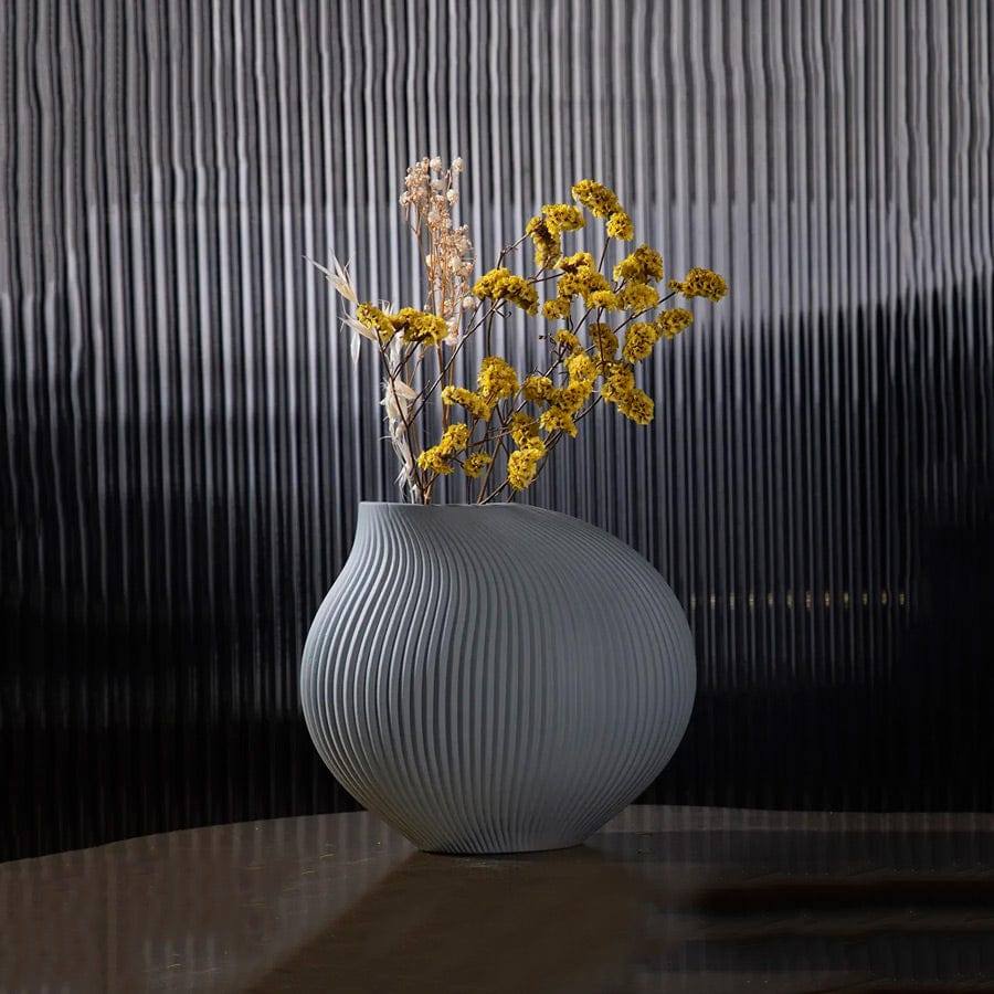 Luna Shell Vase Small - Grey