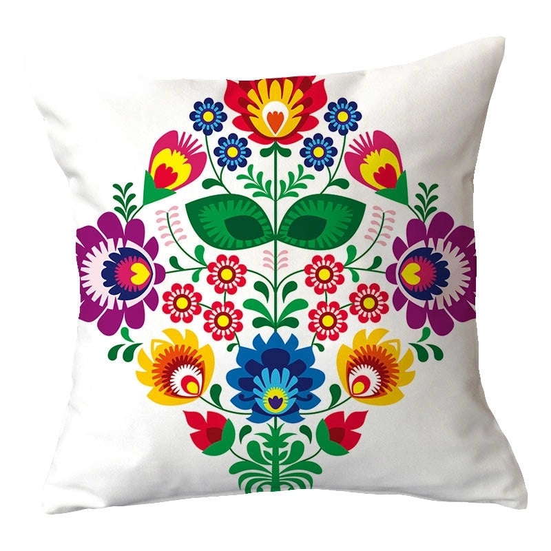 Casual Vacation Color Block Plush Pillow Cases