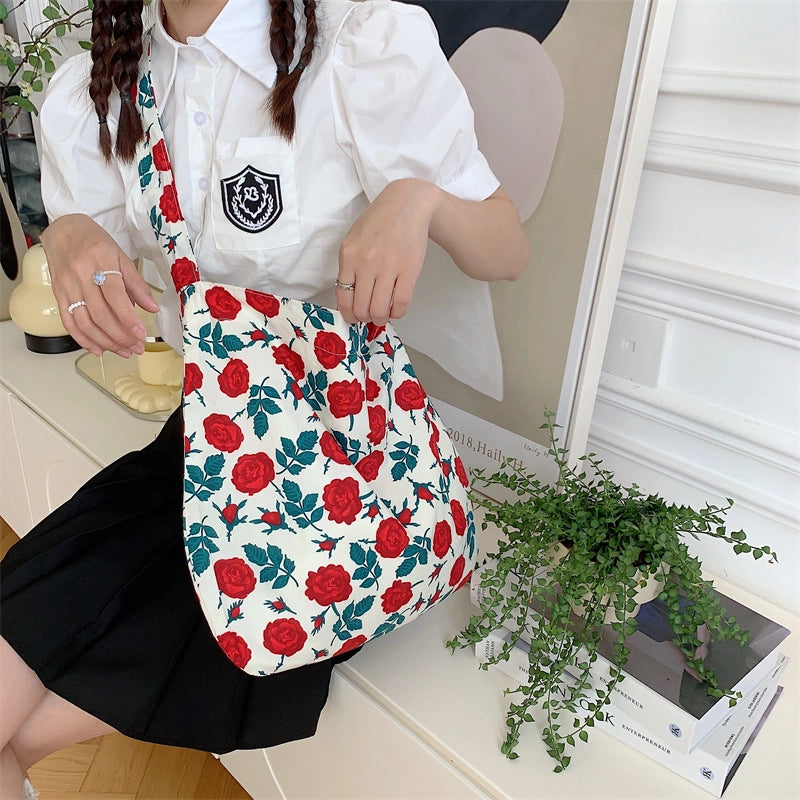 Fashionable Leopard Print Crossbody Bag Large Capacity Single Shoulder Shopping Bag Fashion Canvas Bag For Women Fashion