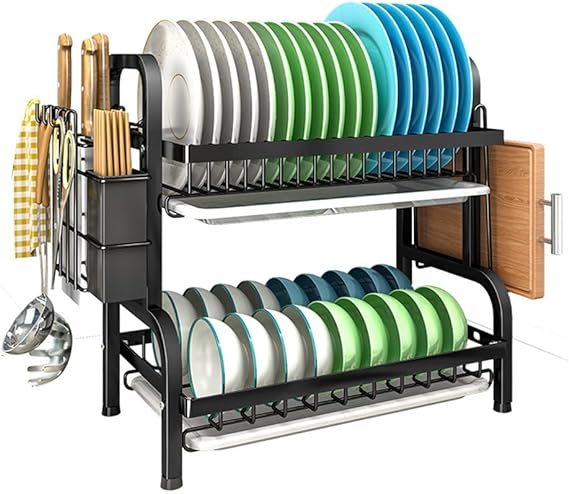 Kitchen Bowl Dish Drying Rack -2 Layer. Kitchen Dish Drying Rack