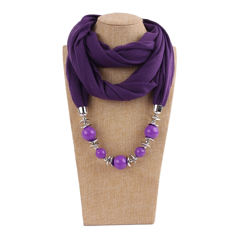 Women's Minimalist Solid Color Polyester Scarf