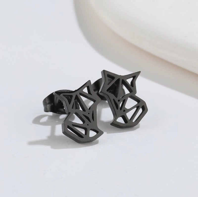 1 Pair Minimalist Animal Plating 304 Stainless Steel 18K Gold Plated Ear Studs