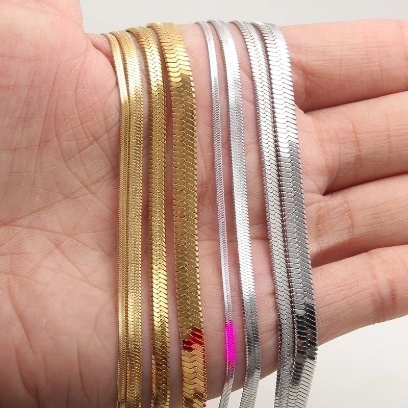 Minimalist Solid Color 304 Stainless Steel White Gold Plated Gold Plated Chain Necklace