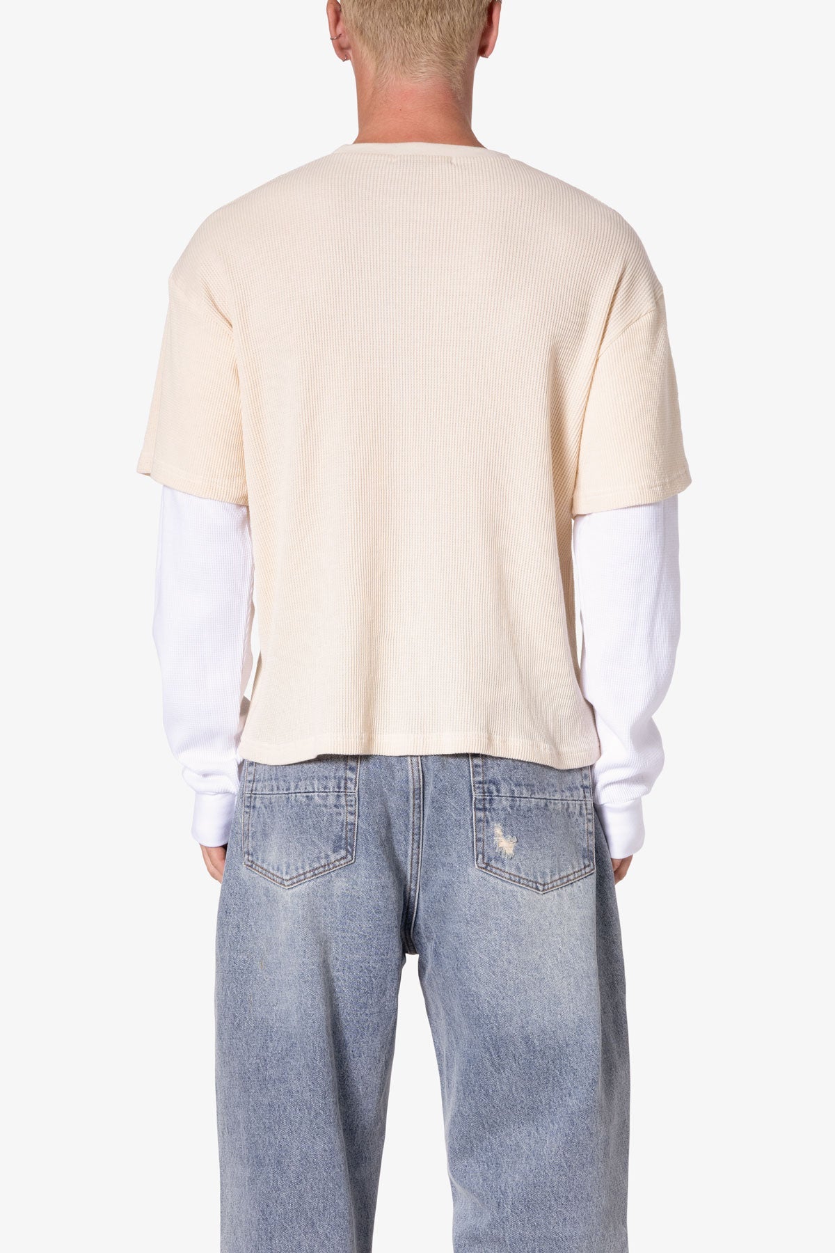 Sprayed Thermal L/S Tee - Cream