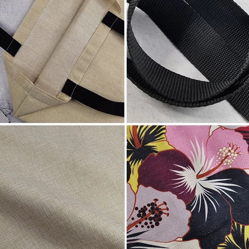 Women's Cotton And Linen Letter Nurse Heart Shape Classic Style Square Open Tote Bag