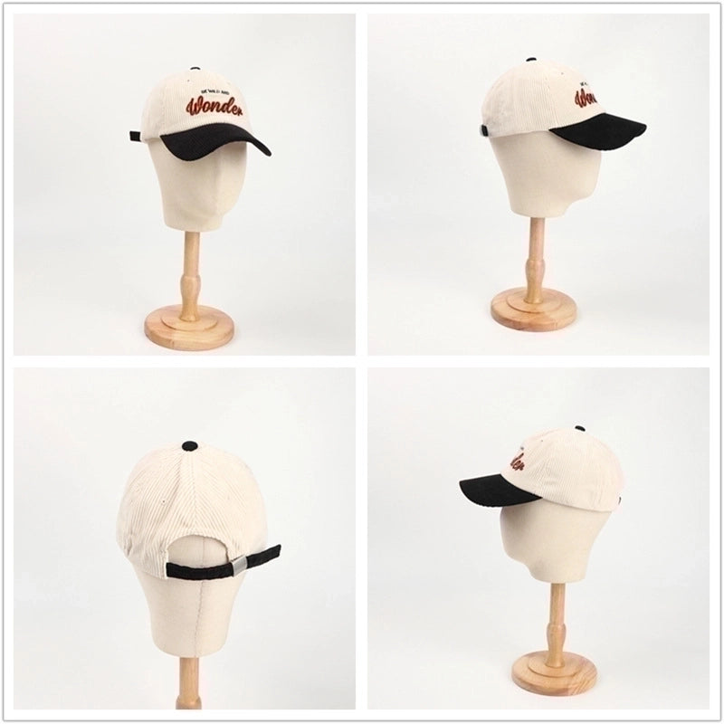 Women's Classic Style Letter Embroidery Flat Eaves Baseball Cap
