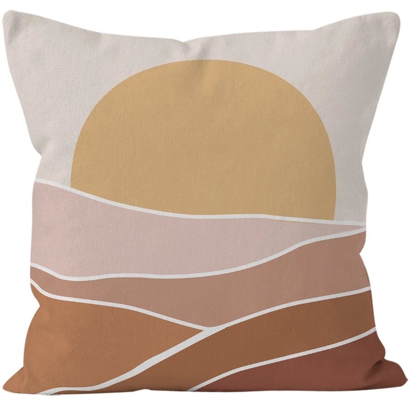 Preppy Style Minimalist Classic Style Color Block Super Short Velvet Pillow Cases